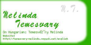 melinda temesvary business card